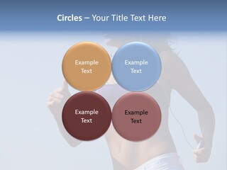 Woman Outside Sand PowerPoint Template