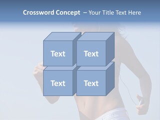 Woman Outside Sand PowerPoint Template