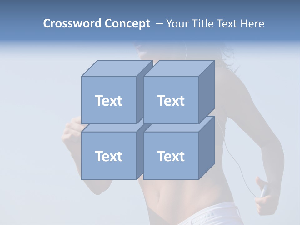 Woman Outside Sand PowerPoint Template