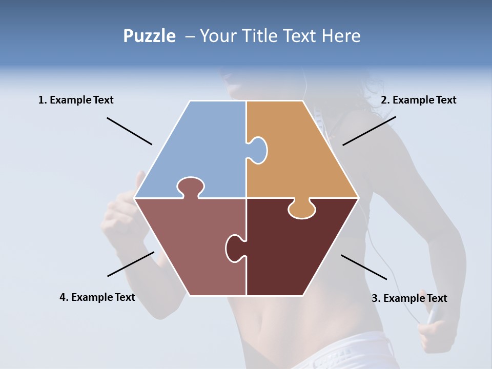 Woman Outside Sand PowerPoint Template