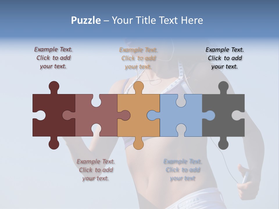 Woman Outside Sand PowerPoint Template