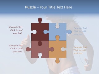 Woman Outside Sand PowerPoint Template