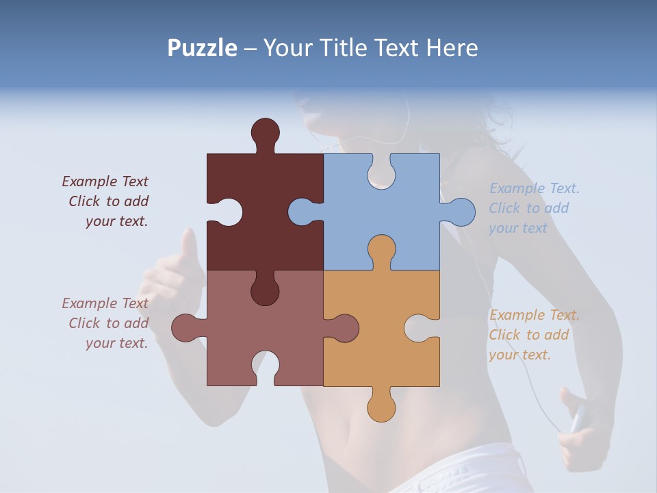 Woman Outside Sand PowerPoint Template