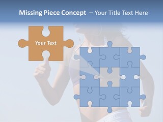 Woman Outside Sand PowerPoint Template