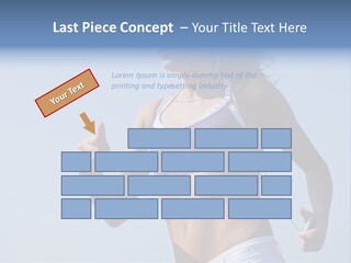 Woman Outside Sand PowerPoint Template