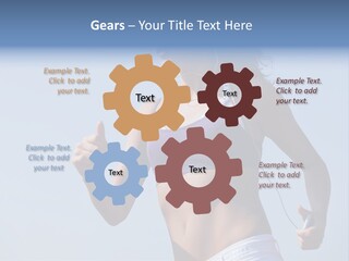 Woman Outside Sand PowerPoint Template