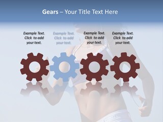 Woman Outside Sand PowerPoint Template