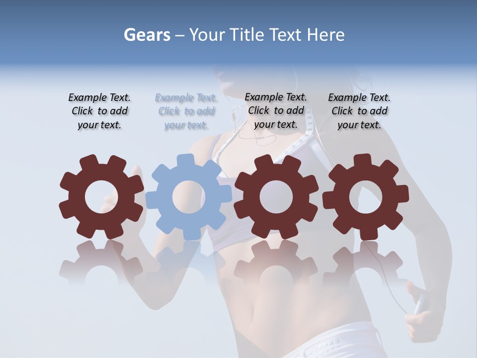 Woman Outside Sand PowerPoint Template