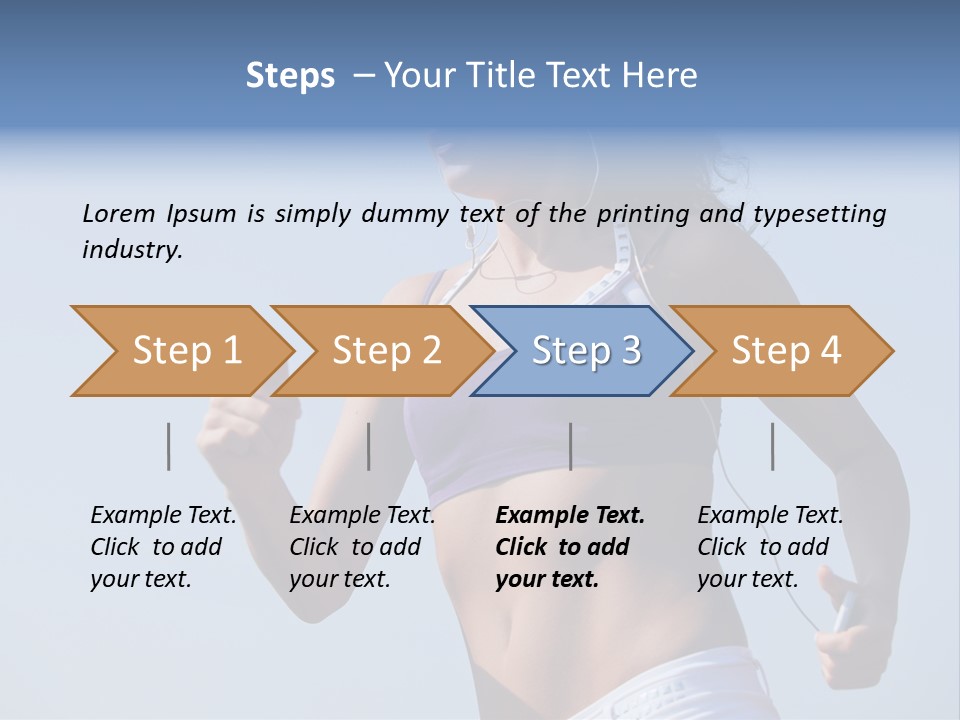 Woman Outside Sand PowerPoint Template