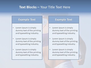 Woman Outside Sand PowerPoint Template