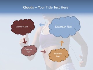 Woman Outside Sand PowerPoint Template