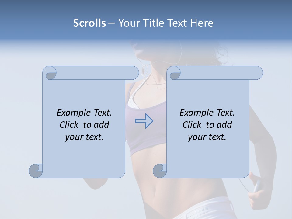 Woman Outside Sand PowerPoint Template