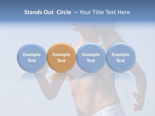 Woman Outside Sand PowerPoint Template