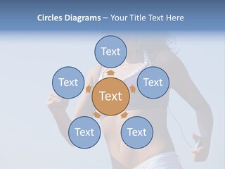 Woman Outside Sand PowerPoint Template