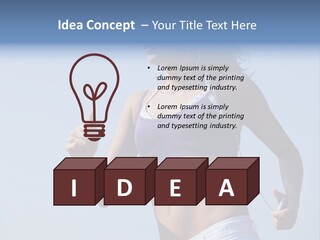 Woman Outside Sand PowerPoint Template