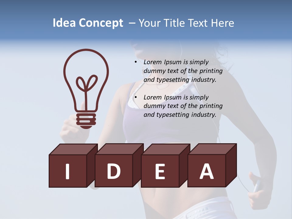 Woman Outside Sand PowerPoint Template