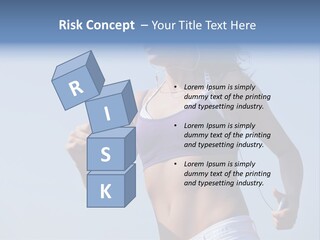 Woman Outside Sand PowerPoint Template