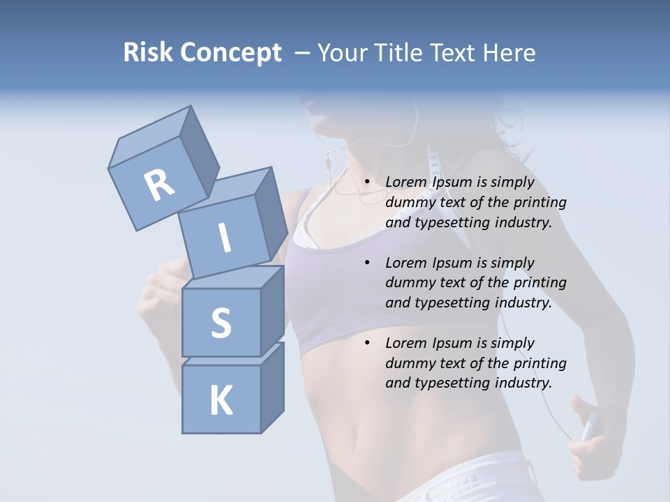 Woman Outside Sand PowerPoint Template