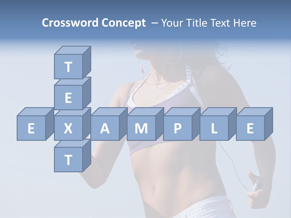 Woman Outside Sand PowerPoint Template