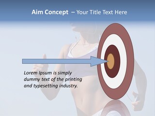 Woman Outside Sand PowerPoint Template