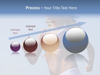 Woman Outside Sand PowerPoint Template