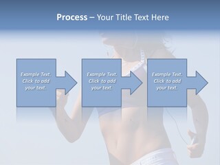 Woman Outside Sand PowerPoint Template