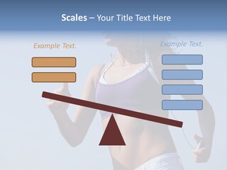 Woman Outside Sand PowerPoint Template