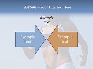 Woman Outside Sand PowerPoint Template