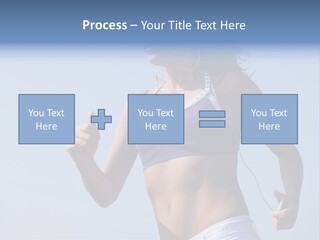 Woman Outside Sand PowerPoint Template