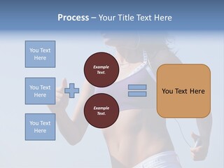 Woman Outside Sand PowerPoint Template