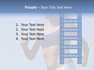 Woman Outside Sand PowerPoint Template