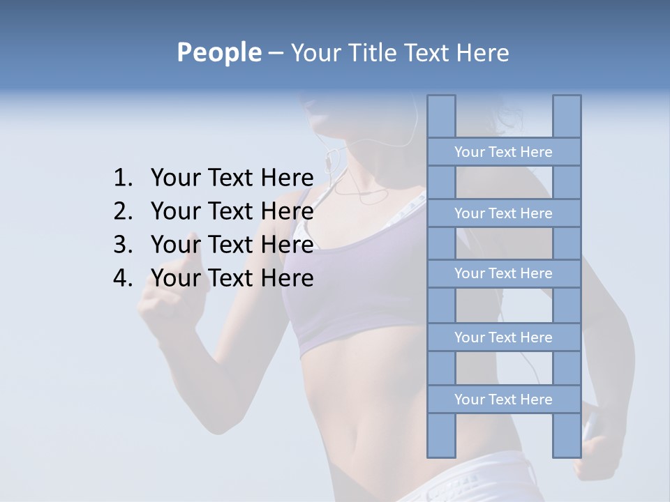 Woman Outside Sand PowerPoint Template