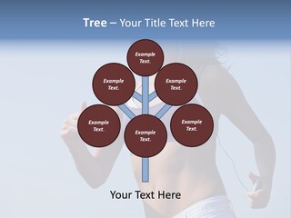 Woman Outside Sand PowerPoint Template