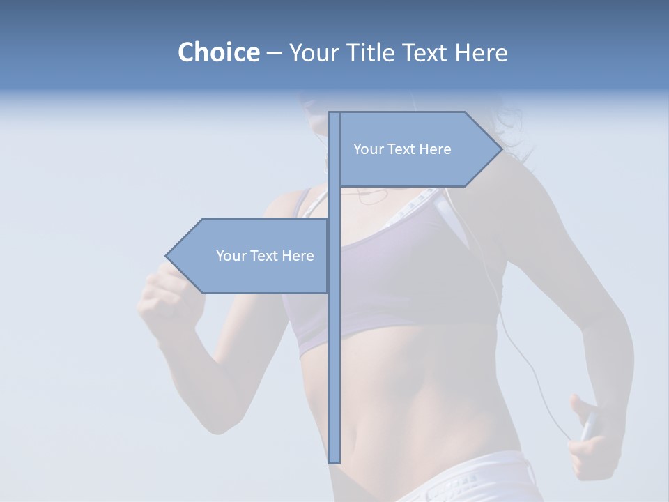 Woman Outside Sand PowerPoint Template