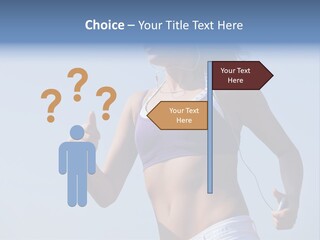 Woman Outside Sand PowerPoint Template