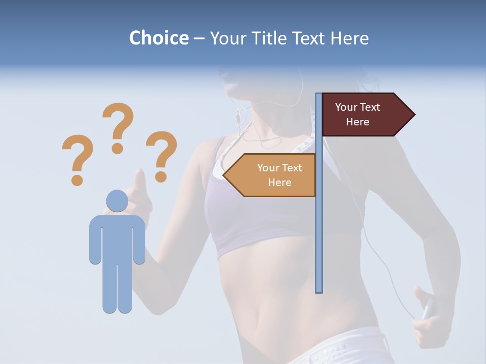 Woman Outside Sand PowerPoint Template