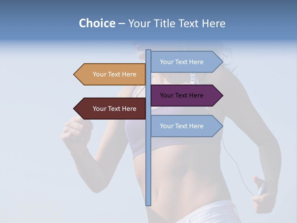 Woman Outside Sand PowerPoint Template