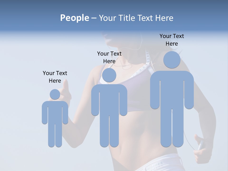 Woman Outside Sand PowerPoint Template