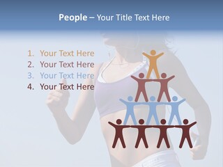 Woman Outside Sand PowerPoint Template