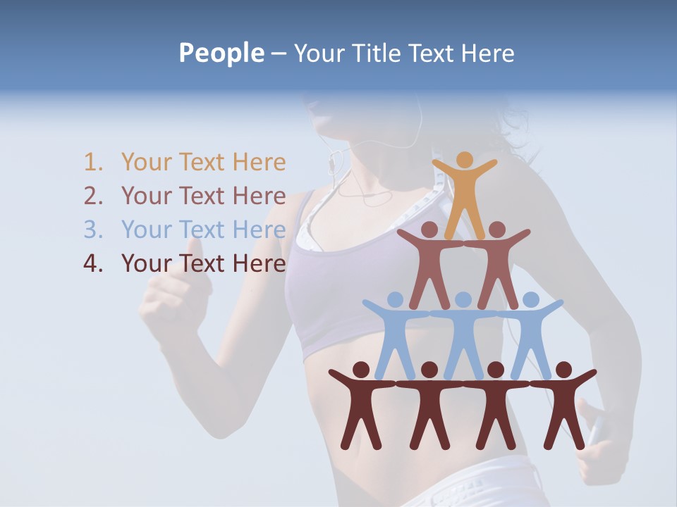 Woman Outside Sand PowerPoint Template