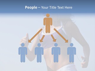 Woman Outside Sand PowerPoint Template