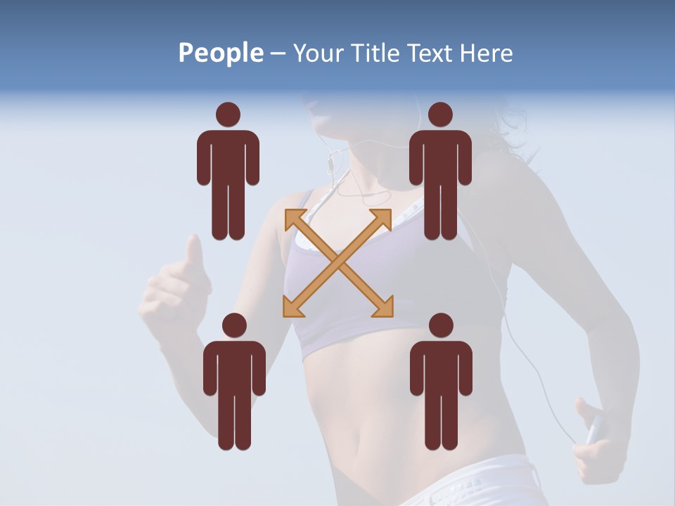 Woman Outside Sand PowerPoint Template