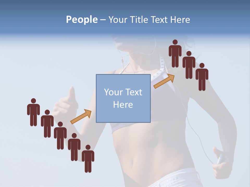 Woman Outside Sand PowerPoint Template