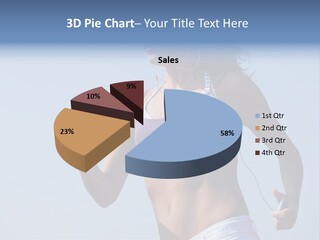 Woman Outside Sand PowerPoint Template