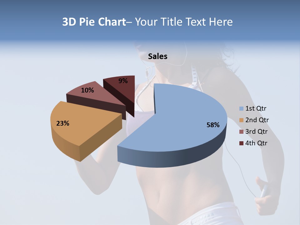 Woman Outside Sand PowerPoint Template