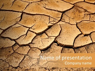 Horizontal Parched Earth Full Frame PowerPoint Template