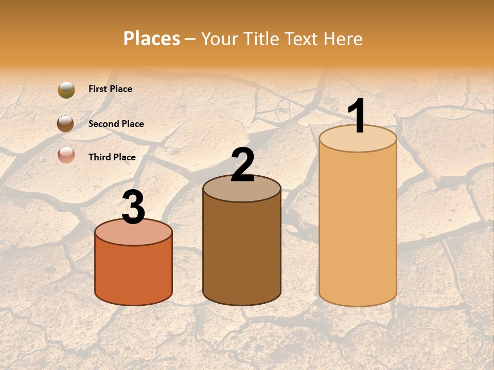 Horizontal Parched Earth Full Frame PowerPoint Template