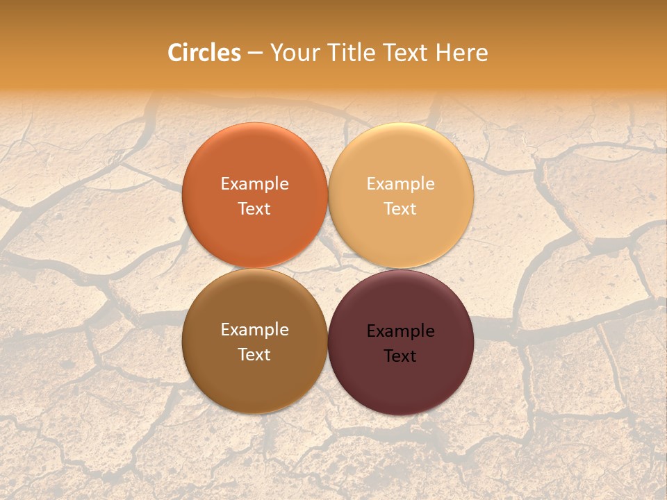 Horizontal Parched Earth Full Frame PowerPoint Template