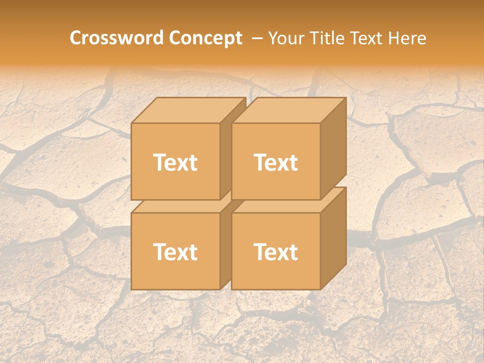 Horizontal Parched Earth Full Frame PowerPoint Template