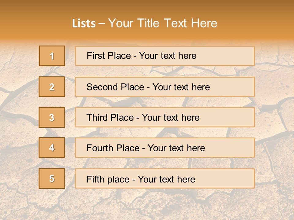 Horizontal Parched Earth Full Frame PowerPoint Template